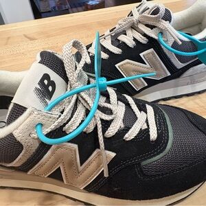 New Balance 574 Legacy. Black, Tan, Green. Size 6.5 M, 8 W. Authenticated. NWT.